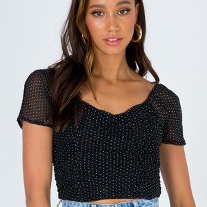 Minkpink Virtue Ruched Top Black